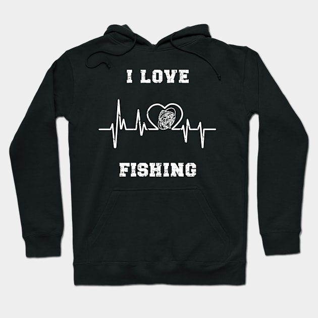 I love Fishing Hoodie by Athikan